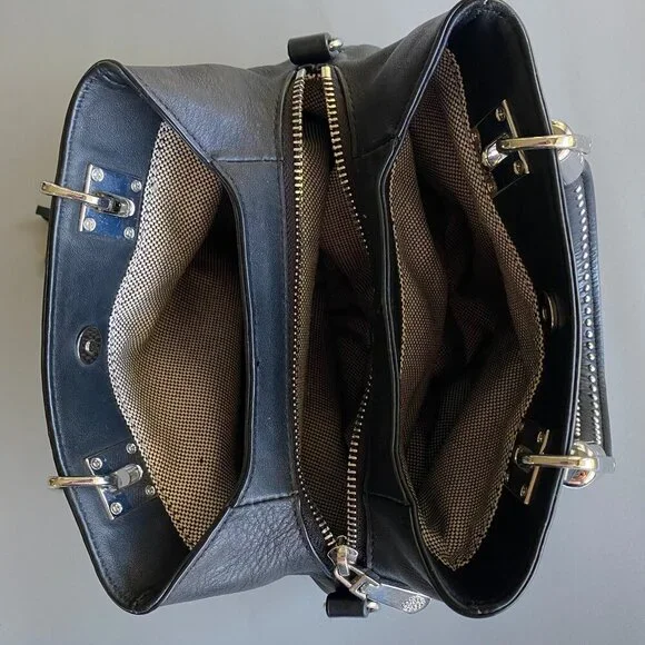 Vince Camuto Elva Studded Leather Satchel Crossbody Bag​ - Picture 7 of 15